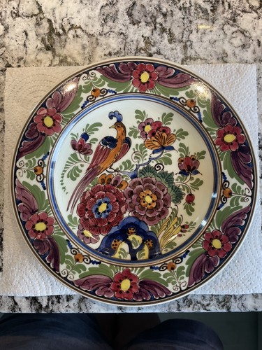 Delft polychrome plate hand - delft,