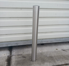 Stainless Steel Bollard - 114x1200mm Semi- Dome Root Fix Security Post
