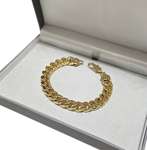 Mens 10mm cuban bracelet 9ct - mens,