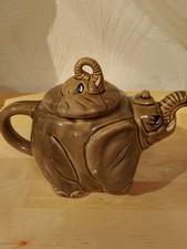 Brown Glaze Elephant Teapot