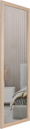 Wooden wall mounted mirror - wall,