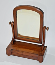 ANTIQUE EARLY 20TH CENTURY MAHOGANY DRESSING TABLE MIRROR with FRIEZE DRAWER