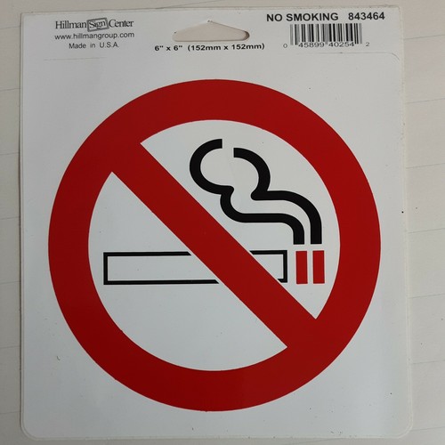 Smoking symbol sign - 6", x