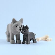 Grey LEGO Wolf and Cub