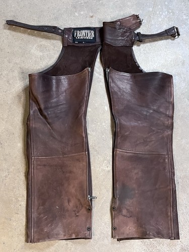 Vtg frontier leathers brown - leathers,