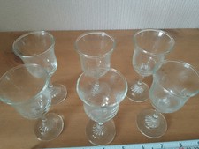 Set of 6 Vintage Twisted Stem