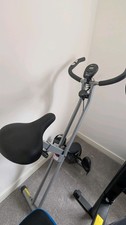 Opti Folding Magnetic Resistance Exercise Bike w/ LCD Monitor - Silver