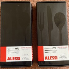 2 Sets Of Alessi Nuovo Milano 3 Piece Dining Cutlery Set - New - Boxed