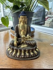 Chinese bronze buddha with - bronze,