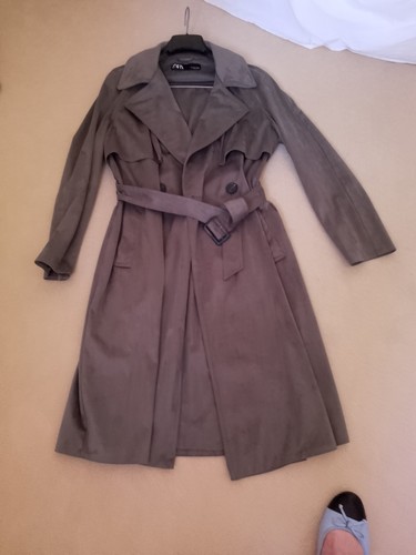 Zara faux suede khaki - faux,