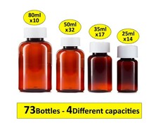 Medicine amber plastic bottles - medicine,