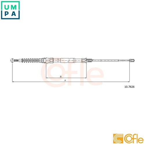 Cable pull parking brake - cable,