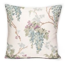 New Laura Ashley Wisteria Duck Egg fabric Cushion Cover 16” Linen Cotton Mix