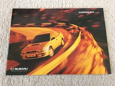 Subaru Impreza 2.0 series Car Sales Brochure WRX ? c. 1996-98 WRC Colin McRae