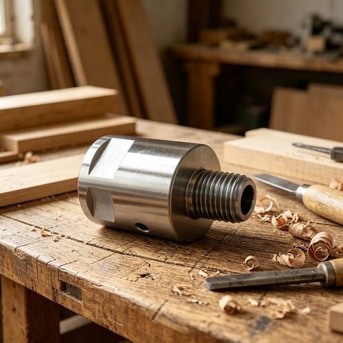 Wood lathe chuck adapter screw - wood,