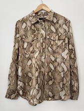 Lauren Ralph Lauren Women's Shirt. Size L Snake Skin Print. Clearance 