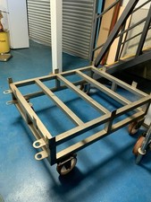 Metal Pallet Trolley with Braked Wheels