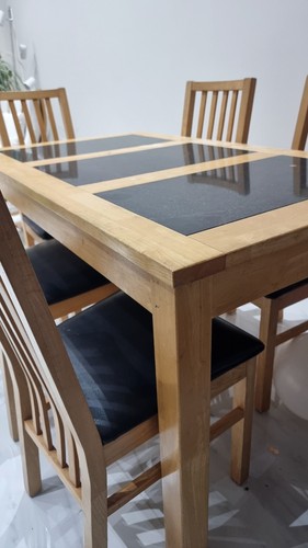 Oak seater dining table with - dining,