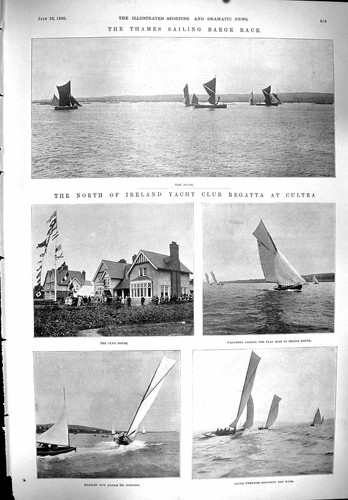Old 1900 sport thames sailing - sport,