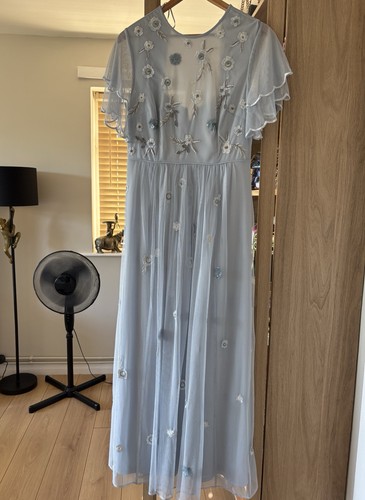 Monsoon sky blue embellished - sky,