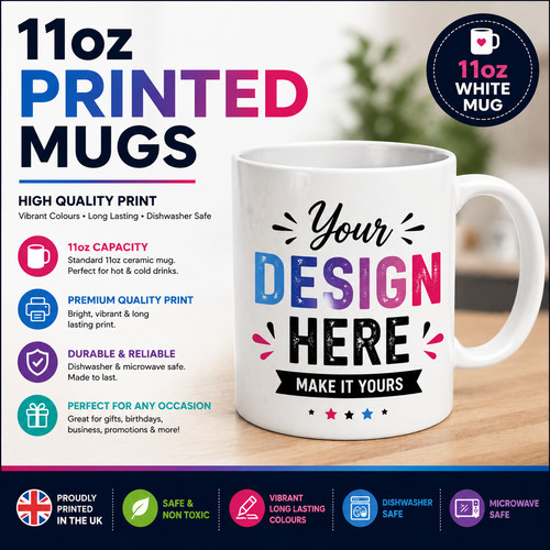 Custom printed business mugs - printed,