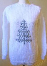 Knitting pattern copy 3101.   Womens Christmas sweater.    32-42" chest.  Chunky