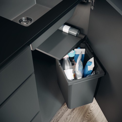 Swing out waste bin - bin, single