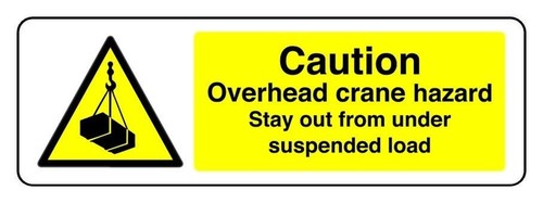 Caution overhead crane hazard - caution,