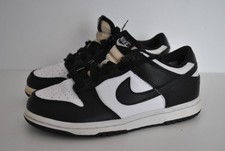 Black white textile lace up unisex boys girls trainers size 12 (30) NIKE Dunk