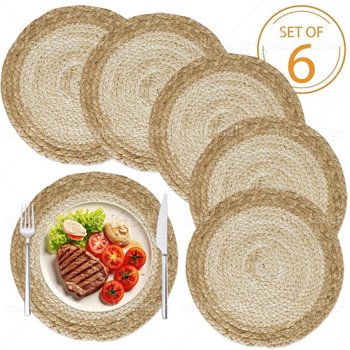 Woven 6pcs round - 6pcs, placemats