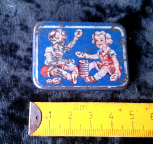 Old tin box - register, for
