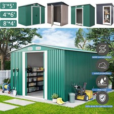Metal Garden Shed 6 X 4, 8 X 4, 8 X 6, 10 X 8 Garden Storage WITH FREE BASE New