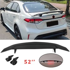 For Toyota Corolla Matte 52" Rear Trunk Spoiler Wing Lip GT Style W/Brake Light