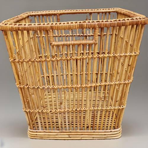 Vintage rattan wicker storage - vintage,