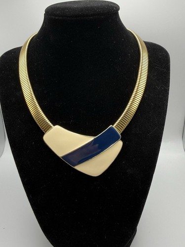 Trifari navy blue cream - trifari,