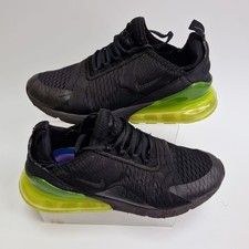 Nike Air Max 270 Black Green Volt AH8050-011 Men's UK 9 Trainers Sneakers