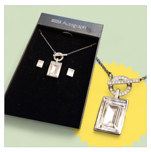 Autograph crystal necklace - autograph,