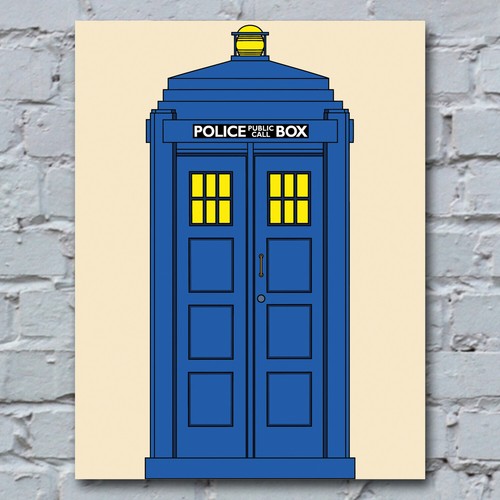 Police box canvas - canvas, art