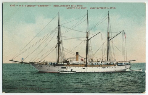 Postcard gunboat newport - postcard,