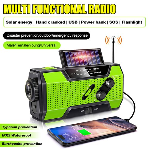 2000mah wind solar radio - solar,