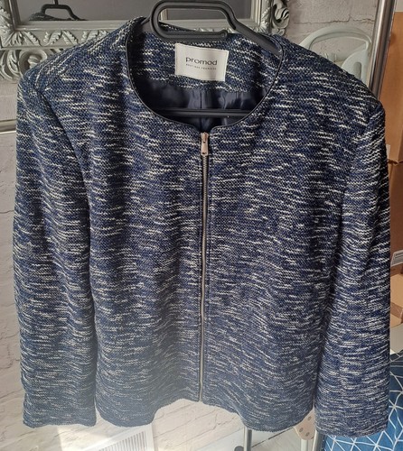 Promod collarless blue tweed - promod,
