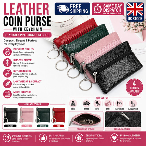Women key ring leather mini - key,