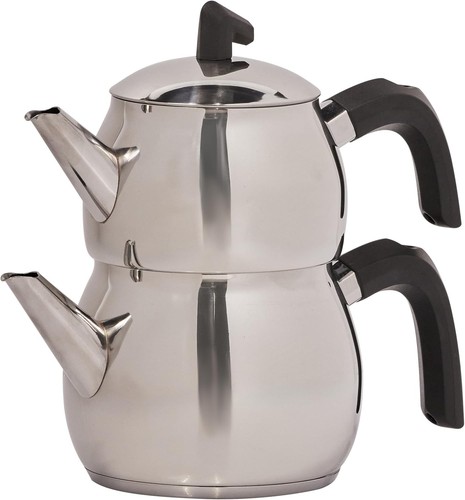 Stainless steel tea pot set - stainless,