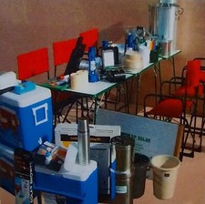 Camping Catering Set 6 Person Table Chairs Solar Shower Stove Coolbox New F1