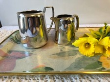 Vintage Silver Plate Milk Jug & Cream Jug 1/4 & 1/2 Pint /Hotel Ware See Details