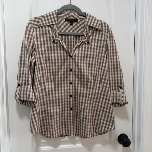 Lafayette 148 gingham - 148, button
