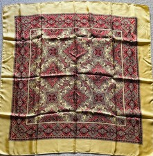 A Vintage Red And Gold Paisley