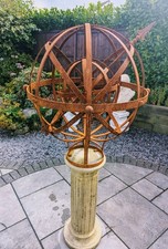 VINTAGE ARMILLARY SPHERE INTERNAL BALL BLACKSMITH ENGLISH - DELIVERY AVAILABLE .
