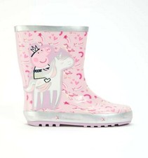 Girls Kids Peppa Pig Pink Unicorn Wellies UK 4 5 6 7 8 9 10