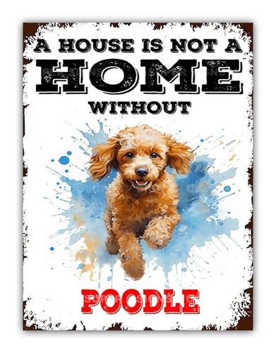 Poodle aluminium metal - metal, dog